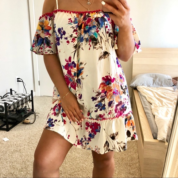🚫SOLD🚫Umgee boho vivid floral poms dress - Picture 2 of 8